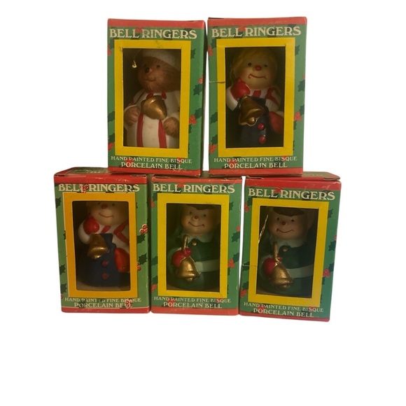 Hand-Painted Porcelain Bell Ornaments - Picture 6 of 6